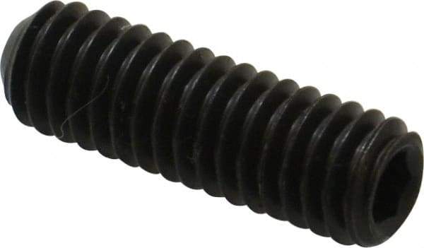 Unbrako - 5/16-18 UNC, 1" OAL, Cup Point Set Screw - Grade 8 Alloy Steel, 3/32" Key - Americas Industrial Supply