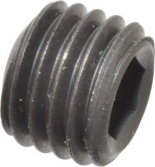 Unbrako - 5/16-24 UNF, 1/4" OAL, Cup Point Set Screw - Grade 8 Alloy Steel, 3/32" Key - Americas Industrial Supply