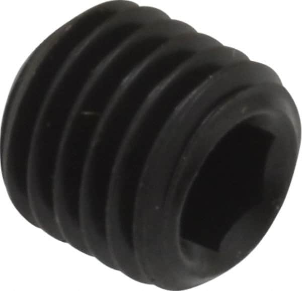 Unbrako - 5/16-24 UNF, 5/16" OAL, Cup Point Set Screw - Grade 8 Alloy Steel, 3/32" Key - Americas Industrial Supply