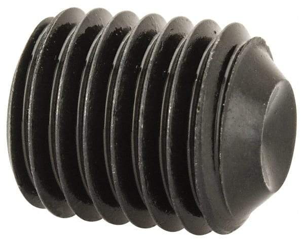 Unbrako - 5/16-24 UNF, 3/8" OAL, Cup Point Set Screw - Grade 8 Alloy Steel, 3/32" Key - Americas Industrial Supply