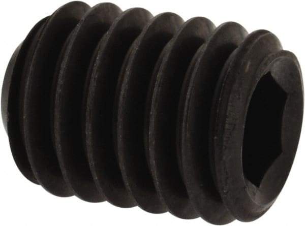 Unbrako - 3/8-16 UNC, 1/2" OAL, Cup Point Set Screw - Grade 8 Alloy Steel, 3/16" Key - Americas Industrial Supply