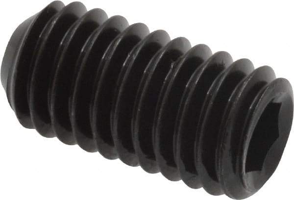 Unbrako - 3/8-16 UNC, 3/4" OAL, Cup Point Set Screw - Grade 8 Alloy Steel, 3/16" Key - Americas Industrial Supply