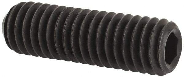 Unbrako - 3/8-16 UNC, 1-1/4" OAL, Cup Point Set Screw - Grade 8 Alloy Steel, 3/16" Key - Americas Industrial Supply