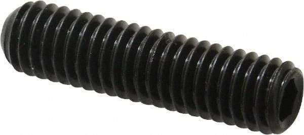 Unbrako - 3/8-16 UNC, 1-1/2" OAL, Cup Point Set Screw - Grade 8 Alloy Steel, 3/16" Key - Americas Industrial Supply