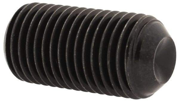 Unbrako - 3/8-24 UNF, 3/4" OAL, Cup Point Set Screw - Grade 8 Alloy Steel, 3/16" Key - Americas Industrial Supply