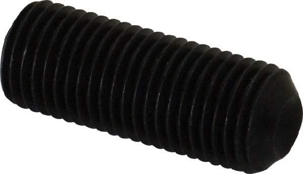Unbrako - 3/8-24 UNF, 1" OAL, Cup Point Set Screw - Grade 8 Alloy Steel, 3/16" Key - Americas Industrial Supply
