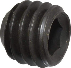 Unbrako - 7/16-14 UNC, 3/8" OAL, Cup Point Set Screw - Grade 8 Alloy Steel, 7/32" Key - Americas Industrial Supply