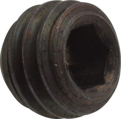 Unbrako - 1/2-13 UNC, 3/8" OAL, Cup Point Set Screw - Grade 8 Alloy Steel, 1/4" Key - Americas Industrial Supply