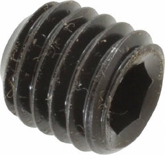 Unbrako - 1/2-13 UNC, 1/2" OAL, Cup Point Set Screw - Grade 8 Alloy Steel, 1/4" Key - Americas Industrial Supply