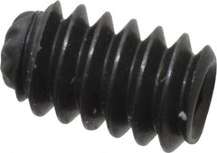 Unbrako - #4-40 UNC, 3/16" OAL, Knurled Cup Point Set Screw - Grade 8 Alloy Steel, 1/2" Key - Americas Industrial Supply