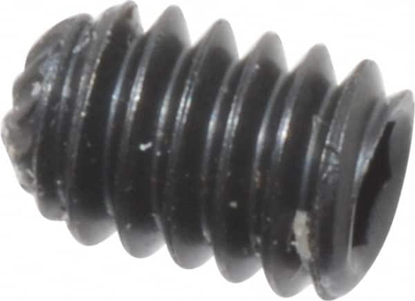 Unbrako - #5-40 UNC, 3/16" OAL, Knurled Cup Point Set Screw - Grade 8 Alloy Steel, 1/16" Key - Americas Industrial Supply