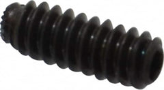 Unbrako - #6-32 UNC, 3/8" OAL, Knurled Cup Point Set Screw - Grade 8 Alloy Steel, 1/16" Key - Americas Industrial Supply