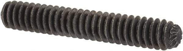 Unbrako - #6-32 UNC, 7/8" OAL, Knurled Cup Point Set Screw - Grade 8 Alloy Steel, 1/16" Key - Americas Industrial Supply