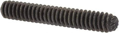 Unbrako - #6-32 UNC, 7/8" OAL, Knurled Cup Point Set Screw - Grade 8 Alloy Steel, 1/16" Key - Americas Industrial Supply