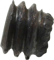 Unbrako - #8-32 UNC, 1/8" OAL, Knurled Cup Point Set Screw - Grade 8 Alloy Steel, 5/64" Key - Americas Industrial Supply