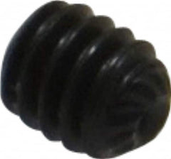 Unbrako - #8-32 UNC, 3/16" OAL, Knurled Cup Point Set Screw - Grade 8 Alloy Steel, 5/64" Key - Americas Industrial Supply