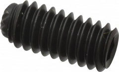 Unbrako - #8-32 UNC, 3/8" OAL, Knurled Cup Point Set Screw - Grade 8 Alloy Steel, 5/64" Key - Americas Industrial Supply