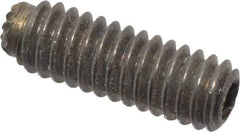 Unbrako - #8-32 UNC, 1/2" OAL, Knurled Cup Point Set Screw - Grade 8 Alloy Steel, 5/64" Key - Americas Industrial Supply