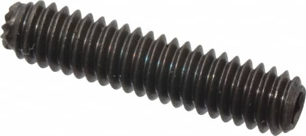 Unbrako - #8-32 UNC, 3/4" OAL, Knurled Cup Point Set Screw - Grade 8 Alloy Steel, 5/64" Key - Americas Industrial Supply