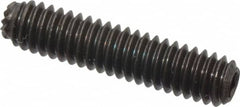 Unbrako - #8-32 UNC, 3/4" OAL, Knurled Cup Point Set Screw - Grade 8 Alloy Steel, 5/64" Key - Americas Industrial Supply