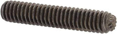 Unbrako - #8-32 UNC, 7/8" OAL, Knurled Cup Point Set Screw - Grade 8 Steel, 5/64" Key - Americas Industrial Supply
