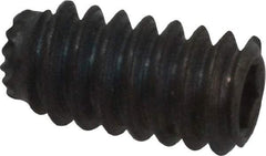 Unbrako - #10-24 UNC, 3/8" OAL, Knurled Cup Point Set Screw - Grade 8 Alloy Steel, 3/32" Key - Americas Industrial Supply