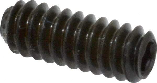 Unbrako - #10-24 UNC, 1/2" OAL, Knurled Cup Point Set Screw - Grade 8 Alloy Steel, 3/32" Key - Americas Industrial Supply