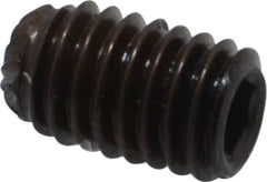 Unbrako - #10-32 UNF, 5/16" OAL, Knurled Cup Point Set Screw - Grade 8 Alloy Steel, 3/32" Key - Americas Industrial Supply