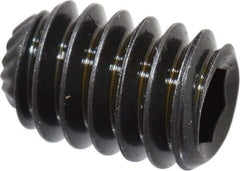 Unbrako - 1/4-20 UNC, 3/8" OAL, Knurled Cup Point Set Screw - Grade 8 Alloy Steel, 1/8" Key - Americas Industrial Supply