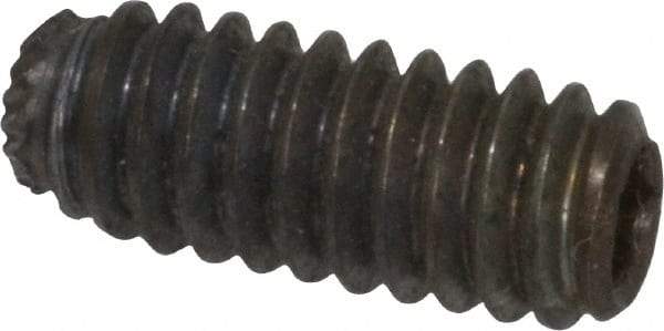Unbrako - 1/4-20 UNC, 5/8" OAL, Knurled Cup Point Set Screw - Grade 8 Alloy Steel, 1/8" Key - Americas Industrial Supply