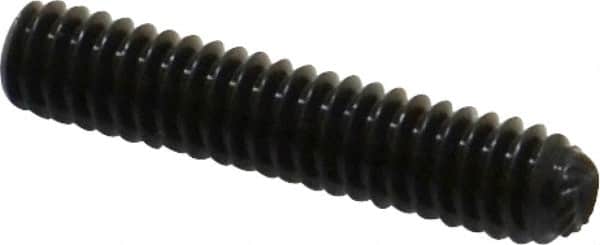 Unbrako - 1/4-20 UNC, 1-1/4" OAL, Knurled Cup Point Set Screw - Grade 8 Alloy Steel, 1/8" Key - Americas Industrial Supply