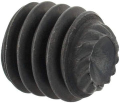 Unbrako - 5/16-18 UNC, 5/16" OAL, Knurled Cup Point Set Screw - Grade 8 Alloy Steel, 5/32" Key - Americas Industrial Supply
