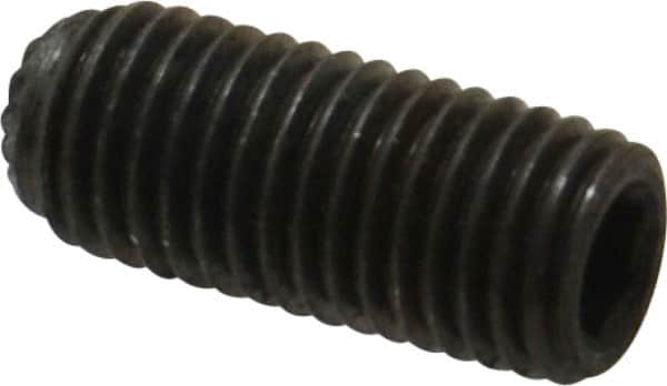 Unbrako - 5/16-24 UNF, 3/4" OAL, Knurled Cup Point Set Screw - Grade 8 Alloy Steel, 5/32" Key - Americas Industrial Supply