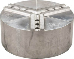 H & R Manufacturing - 1.5mm x 60° Serrated Attachment, Round Soft Lathe Chuck Jaw - 3 Jaws, Aluminum, 1.181" Btw Mount Hole Ctrs, 5" Long x 10" Wide x 4" High, 0.63" Groove, 12mm Fastener - Americas Industrial Supply