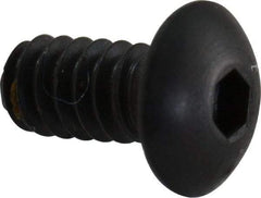 Unbrako - #4-40 UNC Hex Socket Drive, Button Screw - Alloy Steel, Black Oxide Finish, 1/4" Length Under Head - Americas Industrial Supply