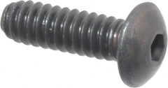 Unbrako - #4-40 UNC Hex Socket Drive, Button Screw - Alloy Steel, Black Oxide Finish, 3/8" Length Under Head - Americas Industrial Supply