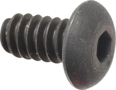 Unbrako - #6-32 UNC Hex Socket Drive, Button Screw - Alloy Steel, Black Oxide Finish, 1/4" Length Under Head - Americas Industrial Supply