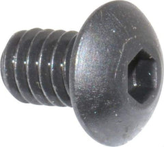 Unbrako - #8-32 UNC Hex Socket Drive, Button Screw - Alloy Steel, Black Oxide Finish, 1/4" Length Under Head - Americas Industrial Supply