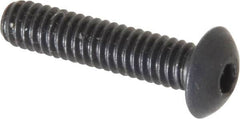 Unbrako - #8-32 UNC Hex Socket Drive, Button Screw - Alloy Steel, Black Oxide Finish, 3/4" Length Under Head - Americas Industrial Supply