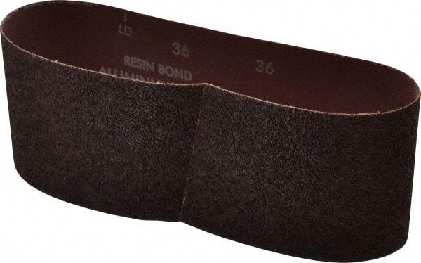 Norton - 4" Wide x 24" OAL, 36 Grit, Aluminum Oxide Abrasive Belt - Aluminum Oxide, Very Coarse, Coated, X Weighted Cloth Backing, Series R228 - Americas Industrial Supply