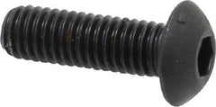 Unbrako - #10-32 UNF Hex Socket Drive, Button Screw - Alloy Steel, Black Oxide Finish, 5/8" Length Under Head - Americas Industrial Supply
