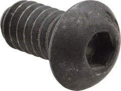 Unbrako - 1/4-20 UNC Hex Socket Drive, Button Screw - Alloy Steel, Black Oxide Finish, 1/2" Length Under Head - Americas Industrial Supply