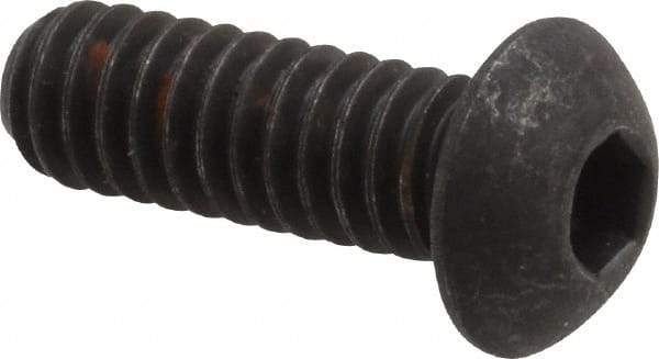 Unbrako - 1/4-20 UNC Hex Socket Drive, Button Screw - Alloy Steel, Black Oxide Finish, 3/4" Length Under Head - Americas Industrial Supply