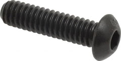 Unbrako - 1/4-20 UNC Hex Socket Drive, Button Screw - Alloy Steel, Black Oxide Finish, 1" Length Under Head - Americas Industrial Supply