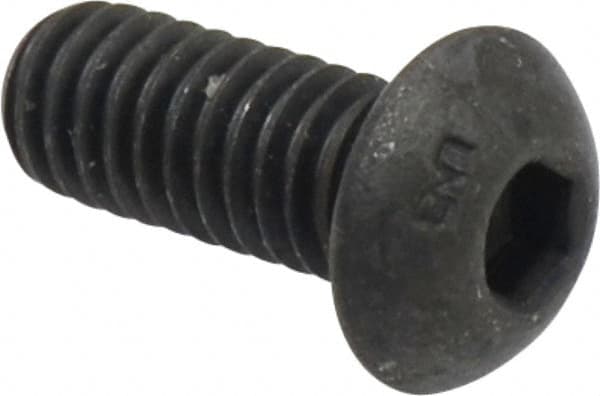 Unbrako - 5/16-18 UNC Hex Socket Drive, Button Screw - Alloy Steel, Black Oxide Finish, 3/4" Length Under Head - Americas Industrial Supply
