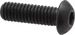 Unbrako - 5/16-18 UNC Hex Socket Drive, Button Screw - Alloy Steel, Black Oxide Finish, 1" Length Under Head - Americas Industrial Supply