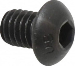 Unbrako - 3/8-16 UNC Hex Socket Drive, Button Screw - Alloy Steel, Black Oxide Finish, 1/2" Length Under Head - Americas Industrial Supply