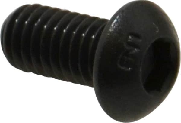 Unbrako - M6x1.00 Metric Coarse Hex Socket Drive, Button Screw - Alloy Steel, Black Oxide Finish, 12mm Length Under Head - Americas Industrial Supply