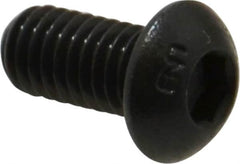 Unbrako - M6x1.00 Metric Coarse Hex Socket Drive, Button Screw - Alloy Steel, Black Oxide Finish, 12mm Length Under Head - Americas Industrial Supply