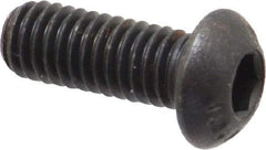 Unbrako - M6x1.00 Metric Coarse Hex Socket Drive, Button Screw - Alloy Steel, Black Oxide Finish, 16mm Length Under Head - Americas Industrial Supply